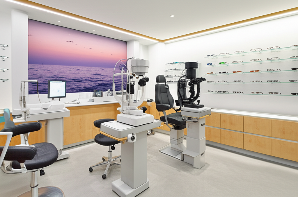 Modern optical clinic interior
